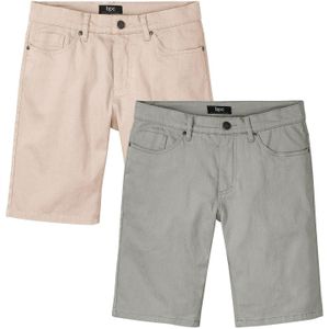 Regular fit stretch bermuda (set van 2)