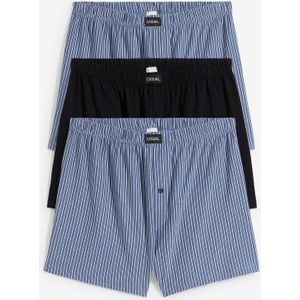 Wijde jersey boxershort met katoen (set van 3)