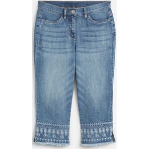 Capri jeans met borduursel