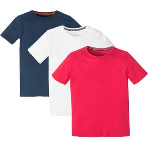 Kinderen basic T-shirt (set van 3) van biologisch katoen