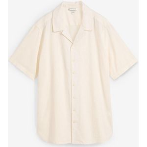 Overhemd met linnen en korte mouwen