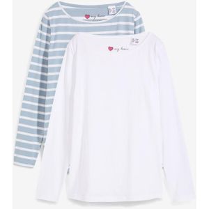 Longsleeve met boothals (set van 2)
