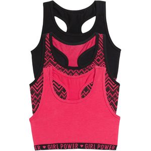 Meisjes bralette met biologisch katoen (set van 3)
