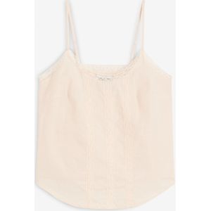 Blousetop met broderie anglaise