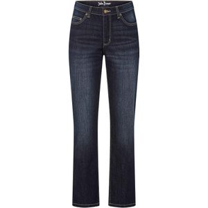 Cropped mid waist jeans, straight