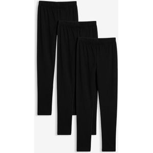 Thermo legging van een elastische katoenmix (set van 3)