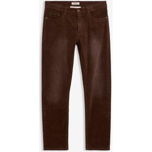 Regular fit stretch corduroy broek in washed out look, straight