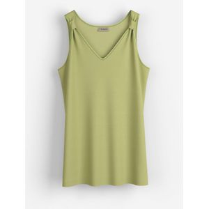 Longtop van viscose-linnen-mix