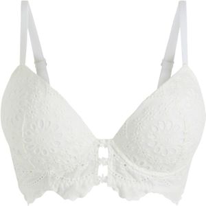 Bh-top met gevulde cups en broderie anglaise