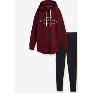 Joggingpak met lange sweater en legging (2-dlg.)