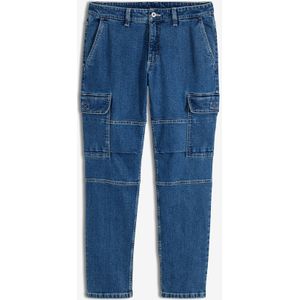 Loose fit cargo stretch jeans, straight