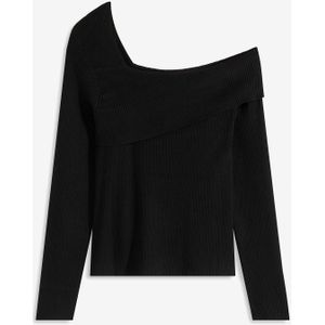 Korte off shoulder trui