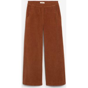 Wijde corduroy broek met high-waist comfortband