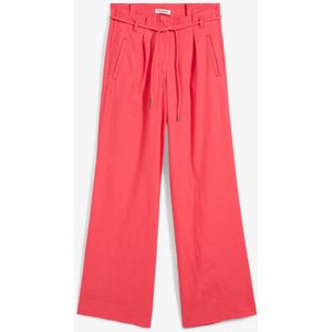 Paperbag broek van luchtige linnenmix