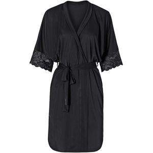 BODYFLIRT - Satijnen Kimono - Knielang - Met Kanten Beleg