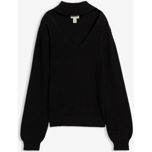 Grof gebreide trui met cut-outs