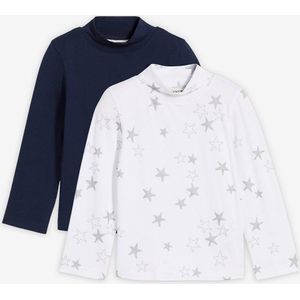 Longsleeve met elastisch biologisch katoen (set van 2)