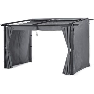 Zijwand voor partytent met wandbevestiging (3-dlg.)