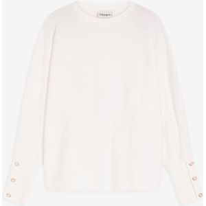 Trui met parelknopen