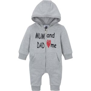 Baby sweat jumpsuit met capuchon