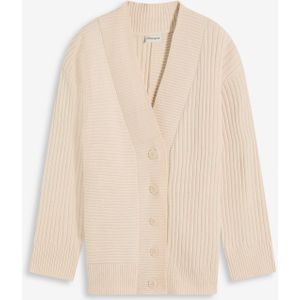 Vest met ribbelbreiwerk