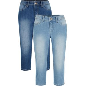 Stretch capri jeans (set van 2)