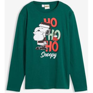 Longsleeve Snoopy van katoen met een kerstmotief