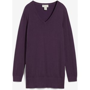 Lange basic trui met V-hals