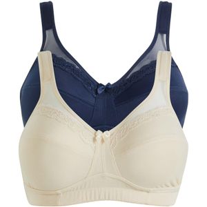 Steun bh zonder beugels met gewatteerde bandjes (set van 2)
