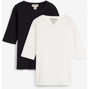 T-shirt van puur katoen (set van 2)