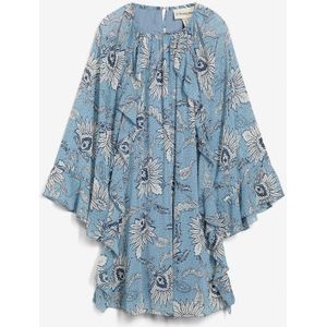 Tuniekjurk van gestructureerde chiffon