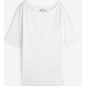 Shirt met boothals, halflange mouw