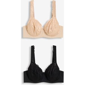 Beugel bh met sierlijk kant (set van 2)
