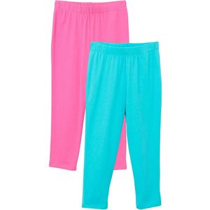 Meisjes 3/4 legging (set van 2) met biologisch katoenmix