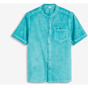 Overhemd in washed out look met korte mouwen