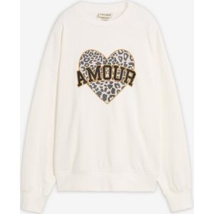 Oversized sweater van katoenmix