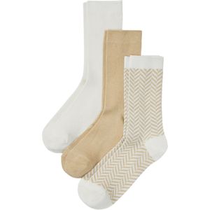 Gebreide sokken (3 paar) met gerecycled polyester