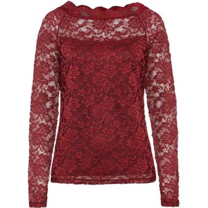 Kanten shirt met lange mouwen