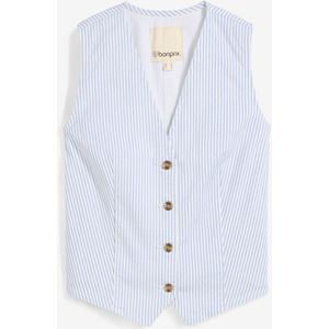 Jeans gilet gestreept