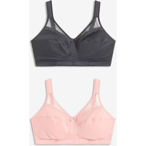 Steun bh zonder beugels met gewatteerde bandjes (set van 2)