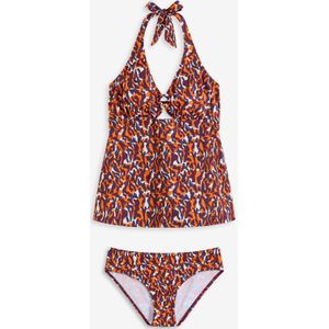 Halternek tankini (2-dlg. set) met ringdetail