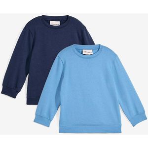 Sweater van zachte katoenmix (set van 2)