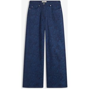 Wide leg broek van stretch katoen