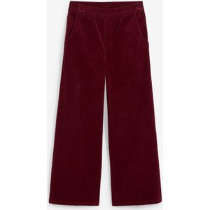 Wijde corduroy broek met high-waist comfortband