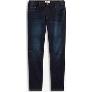 Regular fit stretch jeans met comfort belly fit, tapered