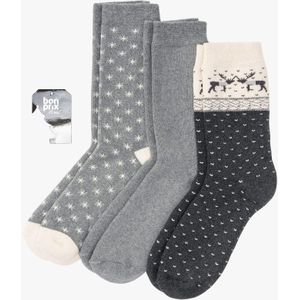 Thermosokken (3 paar) met winterdessin