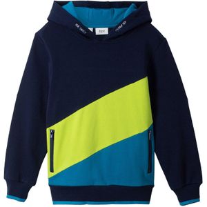Jongens hoodie met colourblockings van biologisch katoen