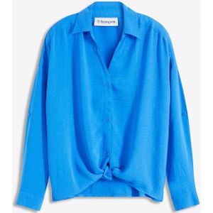 Blouse van licht crêpe