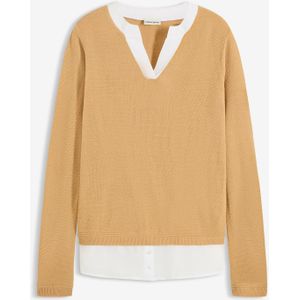 Trui met blouse-inzet