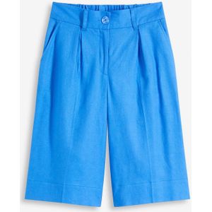 Wijde bermuda van een luchtige linnenmix